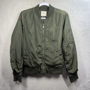 Ashley By 26‎ International Olive Green Bomber Jacket Size M